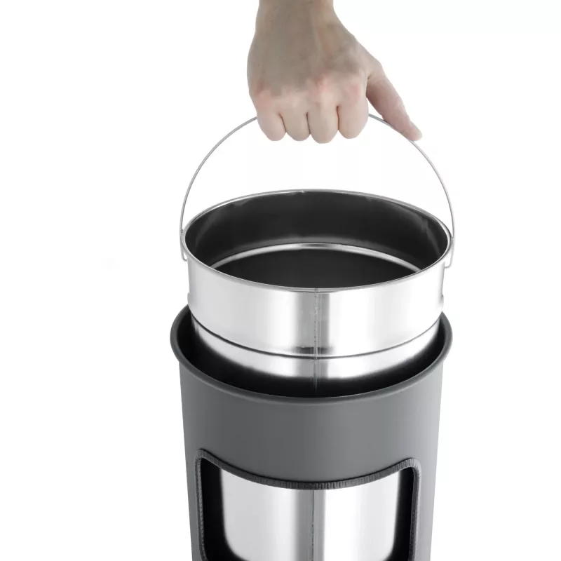 Šiukšliadėžė Durable 333023 17 L apvali metalinė sidabrinė