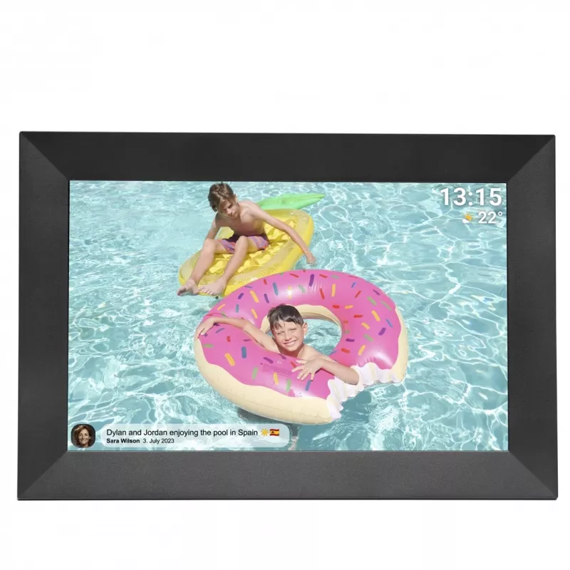 Denver PFF-1024BMK2 skaitmeninis nuotraukų rėmelis Juodas 25,6 cm (10,1 inch) Liečiamas ekranas Wi-Fi