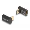 DeLOCK adapter USB 40 Gbps USB Type-C PD 3.0 100 W kištukas į lizdą kampuotas 8K 60 Hz