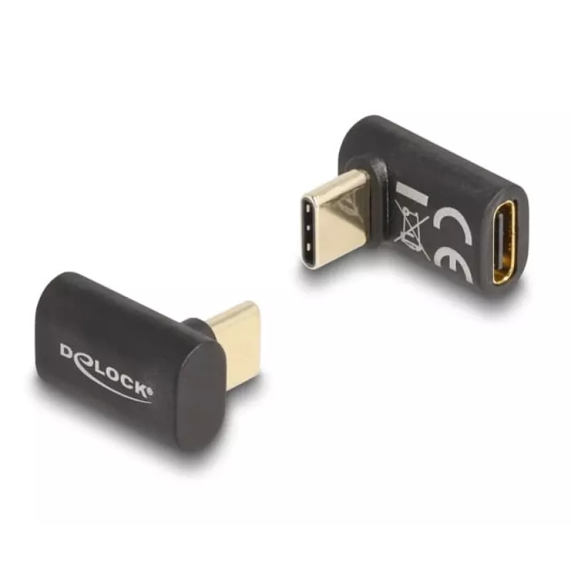 DeLOCK adapter USB 40 Gbps USB Type-C PD 3.0 100 W kištukas į lizdą kampuotas 8K 60 Hz