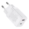 Baseus Super Si Pro greitasis įkroviklis USB + USB-C 30W (baltas)