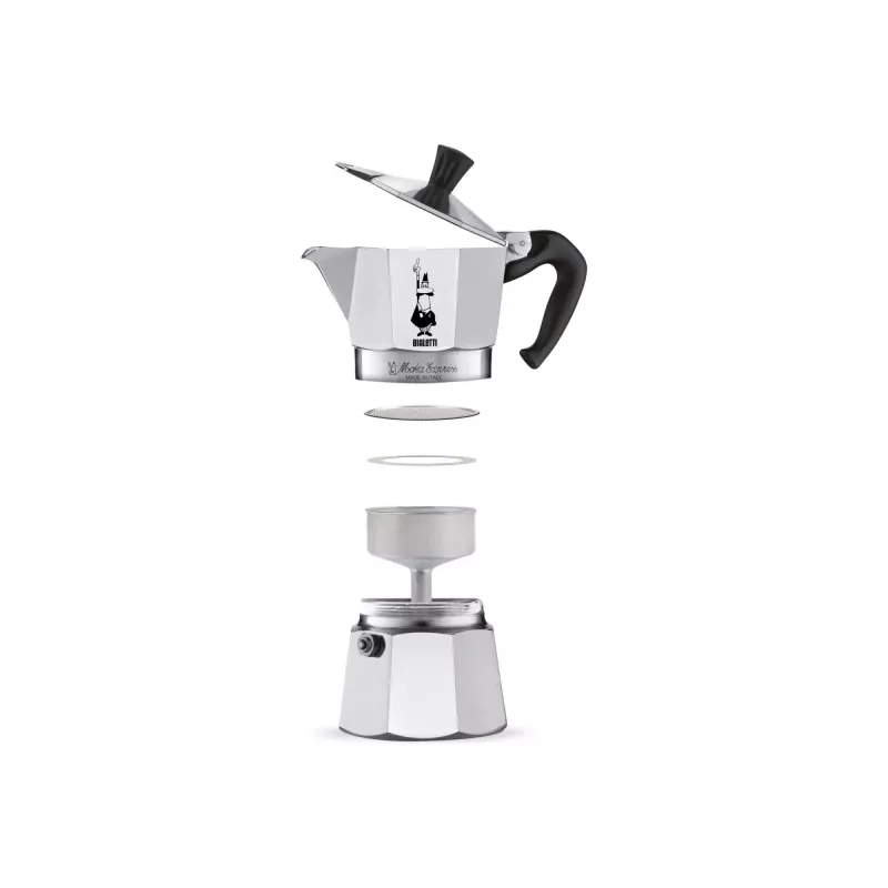 Bialetti Moka Express kavinukas 0,3 L aliuminis, juodas