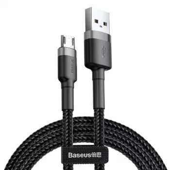 Baseus Cafule 2.4A 1m Micro USB laidas (pilka/juoda)