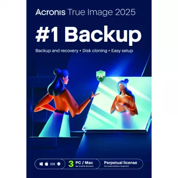 Acronis True Image 2025 3 kompiuteriams ESD nuolatinė licencija – atsarginė kopija ir suspaudimas