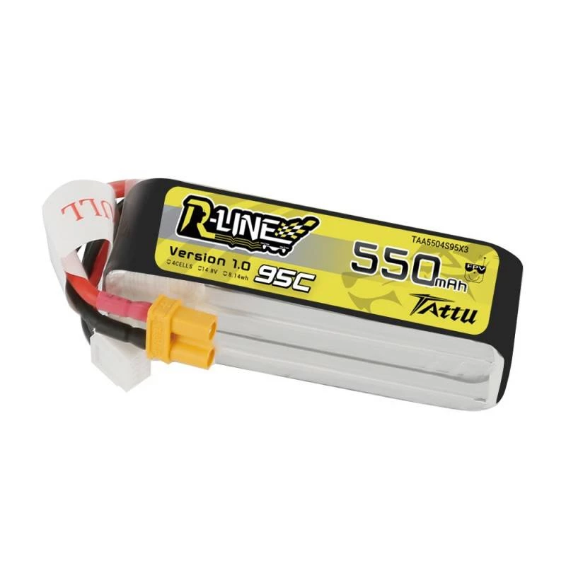 Baterija Tattu R-Line 550mAh 14.8V 95C 4S1P – LiPo paketas RC modeliams