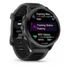 Išmanusis laikrodis GARMIN Forerunner 570 – 47 mm pilkai sidabrinis aliuminio korpusas, peršviečiamas juodas silikoninis dirželis