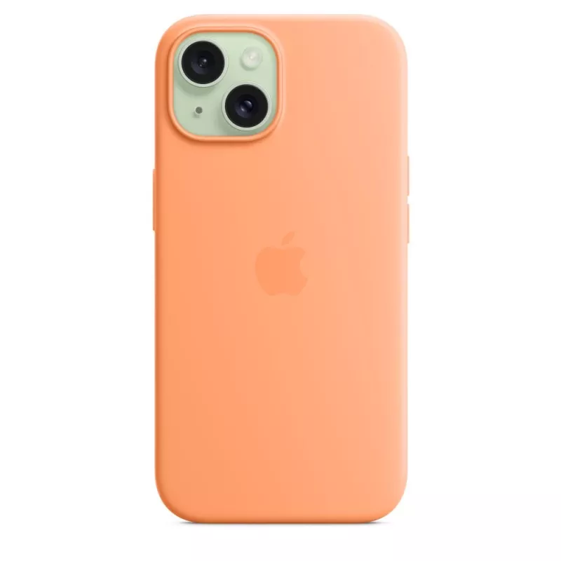 Apple iPhone 15 Silicone Case with MagSafe – Oranžinis sorbetas