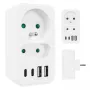 Maitinimo skirstytuvas MACLEAN MCE249 F/W – 2 kištukiniai lizdai (16A + 6A) ir 4 USB (2x A, 2x C PD 20W)