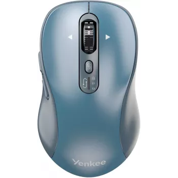 Belaidė pelė YENKEE YMS2010BE dviejų režimų ergonomiška, 2,4 GHz USB imtuvas + Bluetooth 5.1, 4 lygių DPI 1000–3200, 6 mygtukų