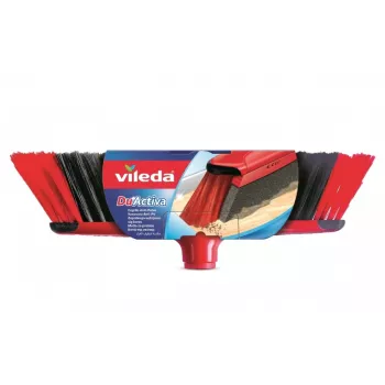 Šluota VILEDA 151221 su gumine galvute, minkštais/kietais šereliais, raudona, 340 mm pakuotės plotis