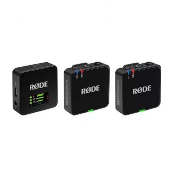 Rode Wireless Go III 3 kartos kompaktiška belaidė mikrofonų sistema, juoda