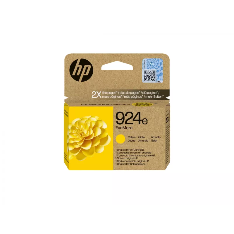 Originali HP 924e EvoMore geltona rašalo kasetė