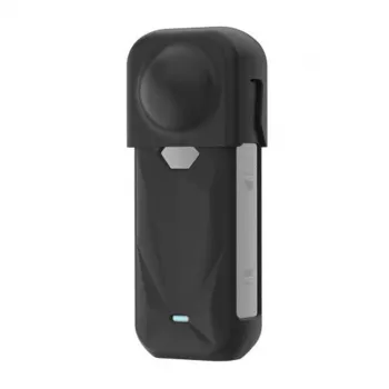 PULUZ silikoninis apsauginis dėklas su objektyvo dangteliu, skirtas Insta360 X5 (juodas)