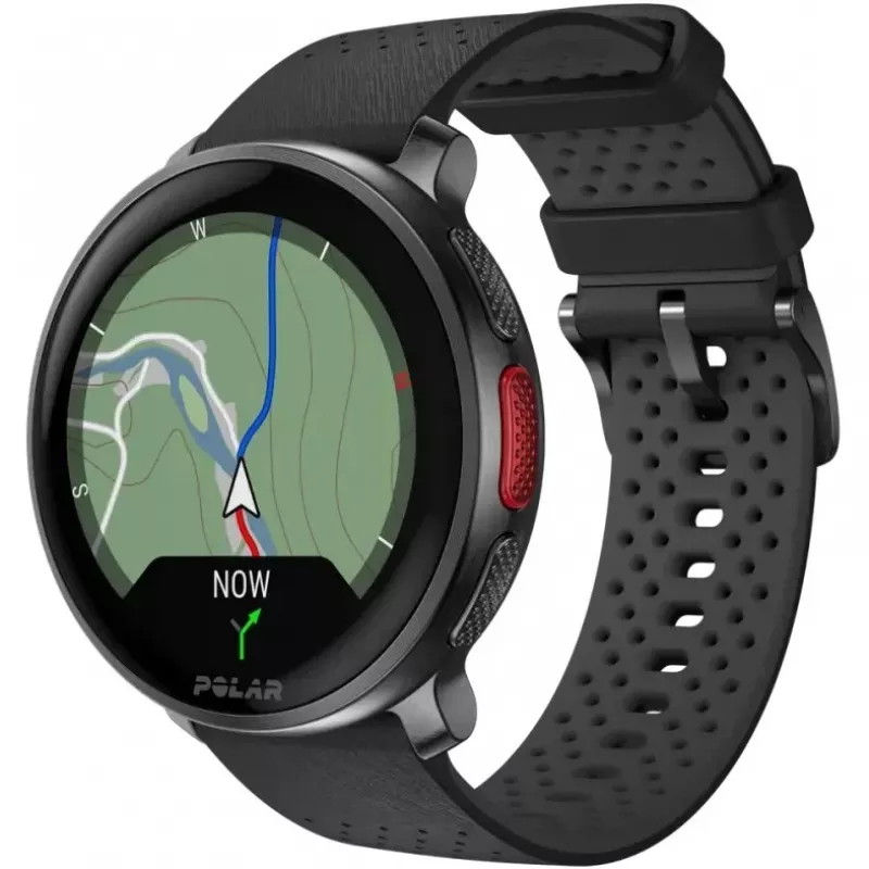 Polar Vantage V3 - Aliuminis - Sportinis laikrodis su dirželiu - Silikoninis - Ekranas 3,5 cm (1,39 col.) - 32 GB - Bluetooth - 57 g - Naktinė juoda (900108890)