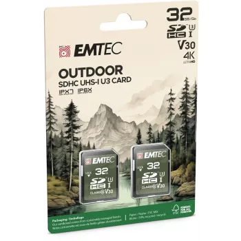 Emtec 32GB UHS-I U3 V30 Outdoor SD kortelė ECMSD32GHC10ORP