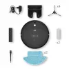 Robotinis dulkių siurblys TEESA Smart VAC 2 – juodas, apvalus, 1000 Pa, Wi-Fi