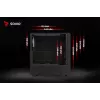 PC korpusas SAVIO Noctis Glass RGB — Juodas, ATX/Micro-ATX, 210×410×450 mm, 3×120 mm priekiniai ventiliatoriai