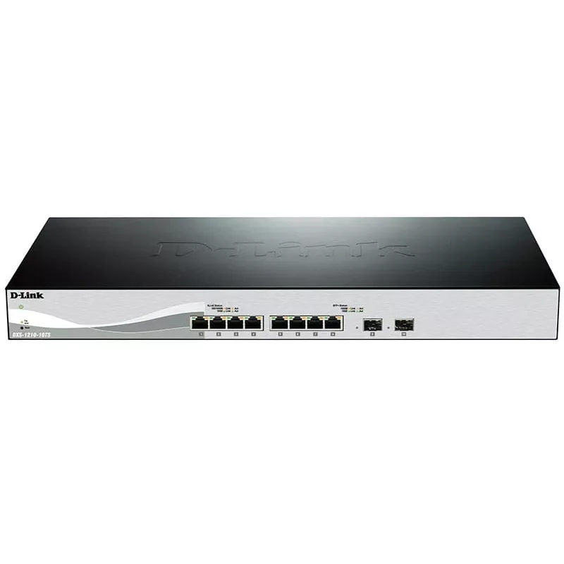 D-Link DXS-1210-10TS Valdomas L2/L3 10G Ethernet (100/1000/10000) 1U Juodas, Sidabrinis