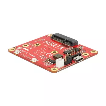 Vidinis mSATA adapteris DELOCK 62648 su Micro-USB sąsaja, 6 Gbit/s, 65×56×12 mm