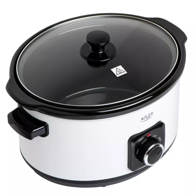 Adler AD 6413r Lėtai verdantis puodas, 5,8 l, Baltas