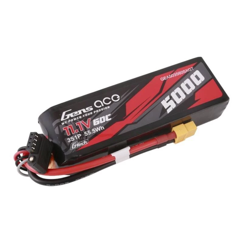 Gens ace G-Tech 5000mAh 11.1V 60C 3S1P Lipo akumuliatorius su XT60 kištuku