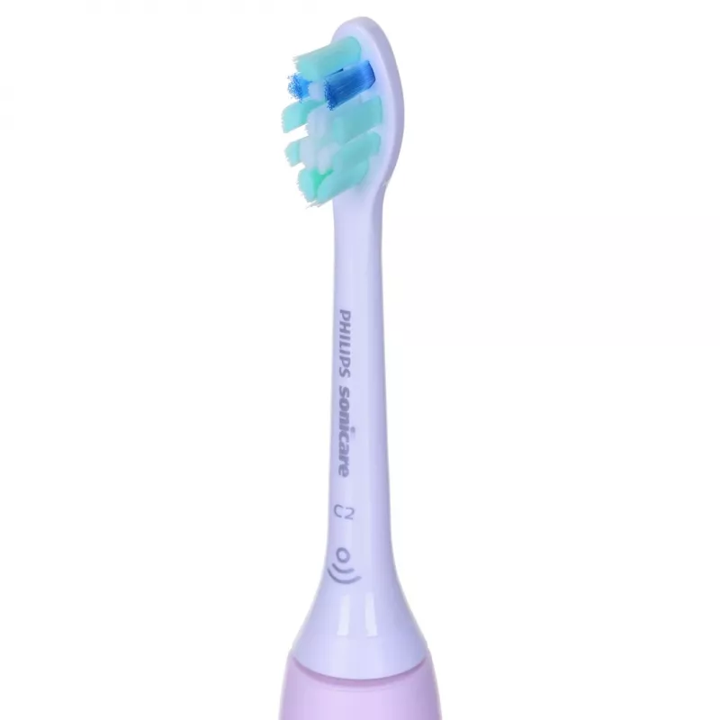 Sonicinis dantų šepetėlis Philips 3100 serijos HX3671/11 su slėgio jutikliu, įmontuota ličio jonų baterija, 1 šepetėlio galvute, baltas/rožinis