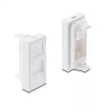 DELOCK Snap-in H modulio dangtelis Keystone lizdui 1 prievadas 22,5×45 mm ABS baltas