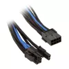 SilverStone PCI-8-Pin į PCIe-6+2-Pin laidas, 250 mm - juodas/mėlynas