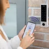 Qoltec 52448 TITAN kodų spyna su pirštų atspaudų skaitytuvu, RFID, BT 4.0, kodu, kortele, raktų pakabuku, durų skambučiu, IP68, EM