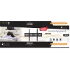 Sieninis TV laikiklis LIBOX LB-120 32–85 colių (81,3 cm–2,16 m), iki 55 kg, VESA 200x200–600x400, pakreipiamas, plieninis, juodas