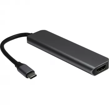 USB-C 5-in-1 adapteris Inter-Tech H-469-1 HDMI 4K 30Hz 5000 Mbit/s