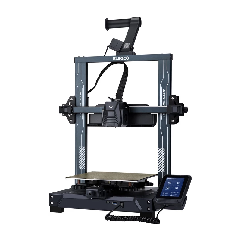 3D spausdintuvas Elegoo Neptune 4 Pro su dviguba Z ašimi ir tyliais žingsniniais varikliais