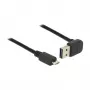USB laidas DeLOCK 85203 USB 2.0 0,5m USB A Micro-USB B juodas