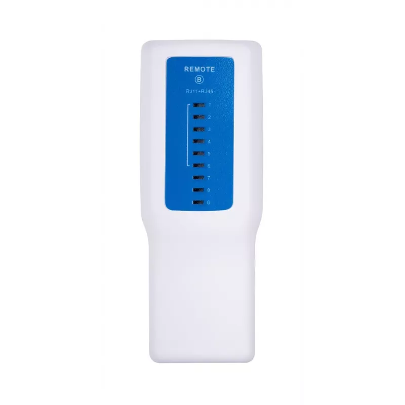 PoE kabelių testeris LANBERG NT-0402 – tinklo kabelių tikrintuvas su RJ-45/RJ-11, LED indikatoriais