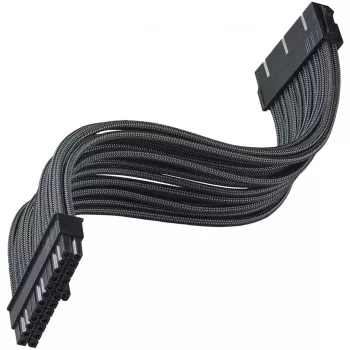 SilverStone PP07E - Maitinimo ilginimo kabelis - ATX, 24 kontaktų (moteriškas) į ATX, 24 kontaktų (vyriškas) - 30 cm - Juodas