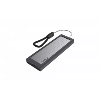 Lexar E6 Silver M.2 SSD korpusas, PCIe, USB 3.2 Gen 2 (10 Gbit/s), USB‑C, aliuminis, vienam M.2 iki 4 TB