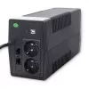 Qoltec Monolith nepertraukiamo maitinimo šaltinis (UPS) Dvigubo keitimo (Online) 1 kVA 600 W 2 AC lizdai