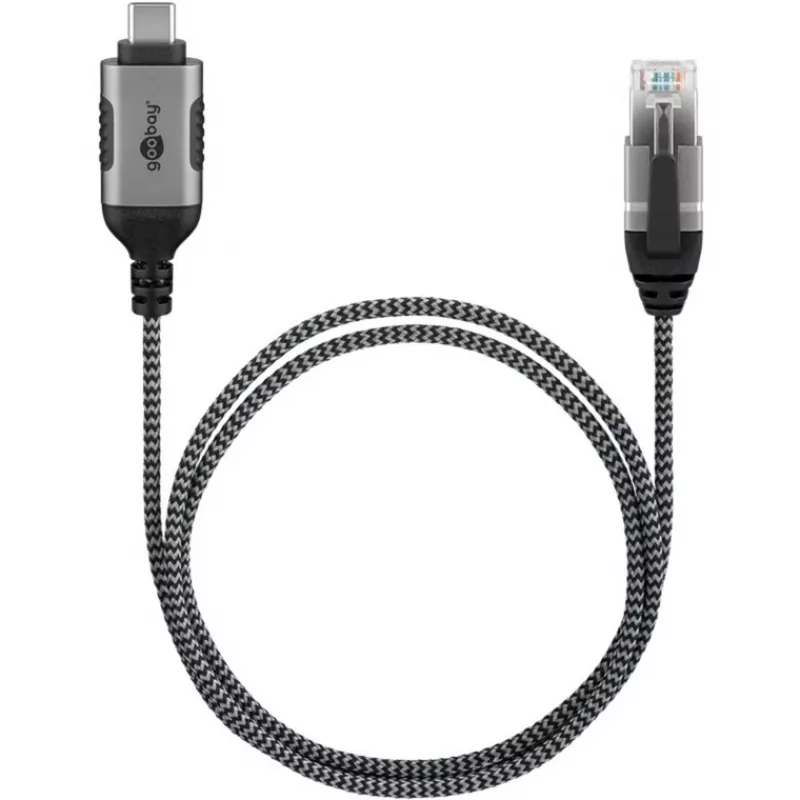 Goobay Ethernet-Cable USB-C 3.1 į RJ45 Slim 3 m - jungia maršrutizatorių, modemą (74404)