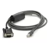 Zebra CBA-R10-S07ZBR serijinis kabelis juodas 2,13 m DB9 RJ-45