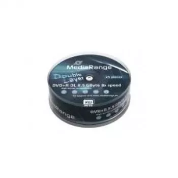 MediaRange 25 vnt. DVD+R DL 8,5 GB (240 min.) 8x – Spindel (MR469)