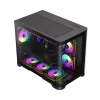 Gamemax HYPE-M BK korpusas | Juodas | Micro-ATX | Be maitinimo šaltinio