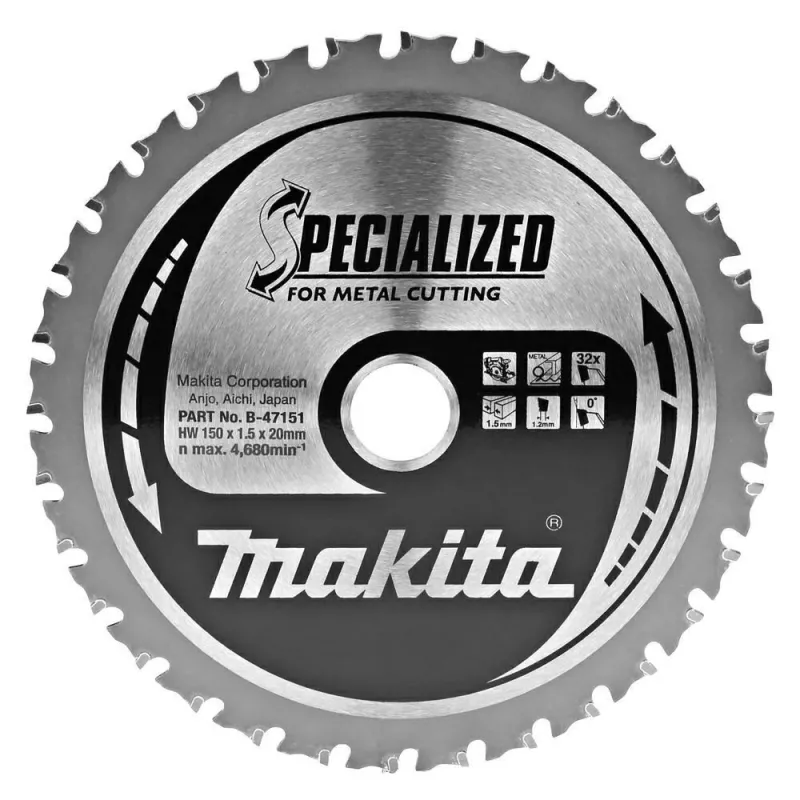 MAKITA diskinis pjūklo diskas metalui 150x20x32Z