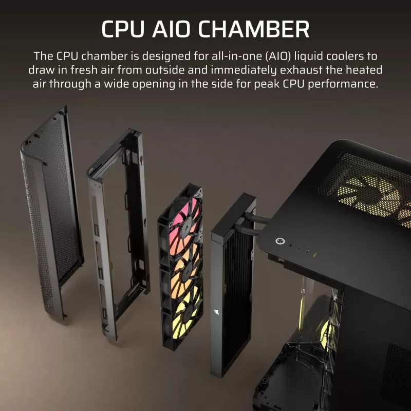 PC korpusas Corsair AIR 5400 RS-R ARGB Midi Tower juodas