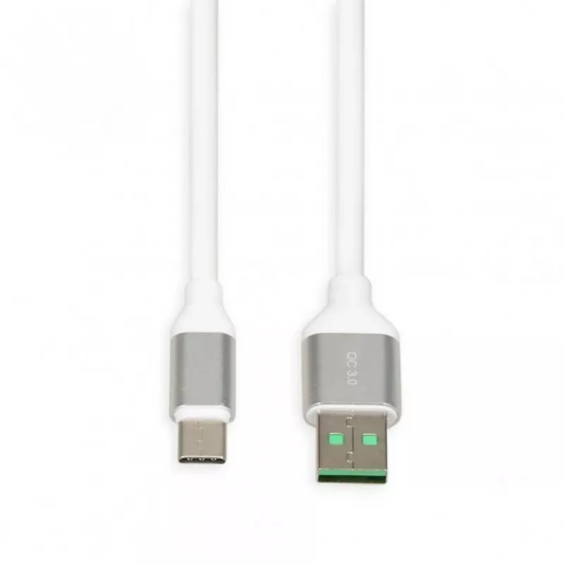 USB A – USB C laidas IBOX IKUMTCWQC 1,5 m, USB 2.0, 3 A, baltas