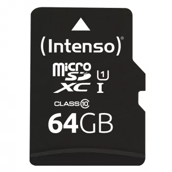 Intenso Performance microSDXC atminties kortelė 64GB UHS-I U1 / Class10 su SD adapteriu (3424490)