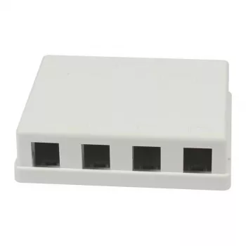 Synergy21 Keystone modulio laikiklis, pleistro skydelis 4x TP moduliams, paviršinis montavimas, baltas (ABS)