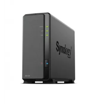 Synology DiskStation DS124 NAS / saugojimo serveris, stalinis, Ethernet LAN, juodas, RTD1619B
