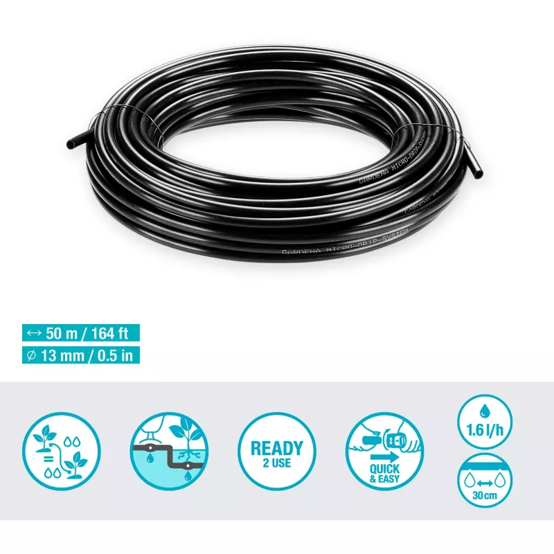 Gardena 13504-20 laistymo žarna 50 m po žeme Juoda