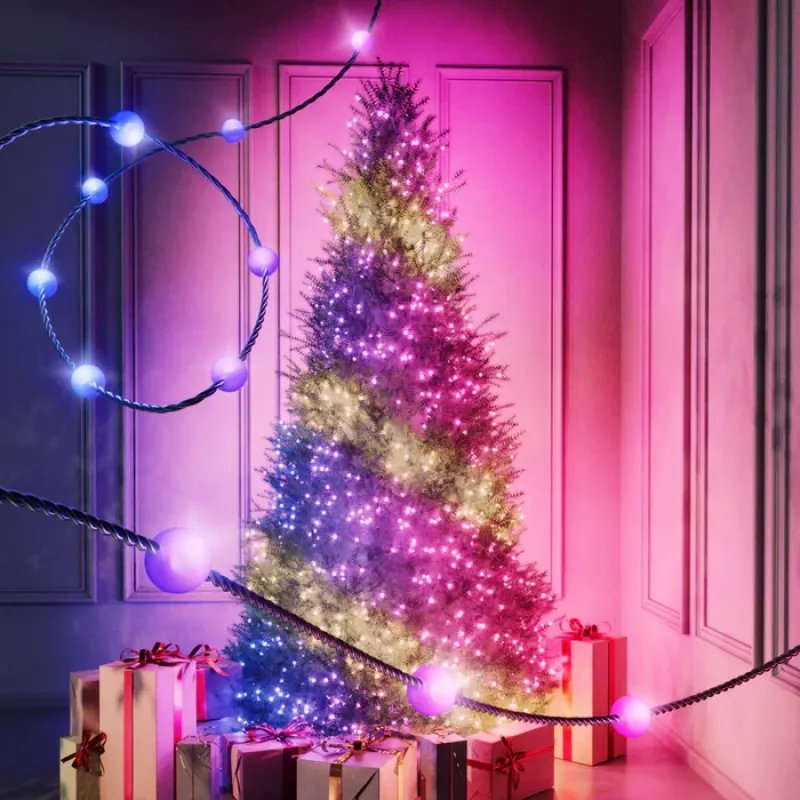 Twinkly Candies LED eglutės girlianda TWKP100RGB-T 6 m 100 perlų formos lemputės