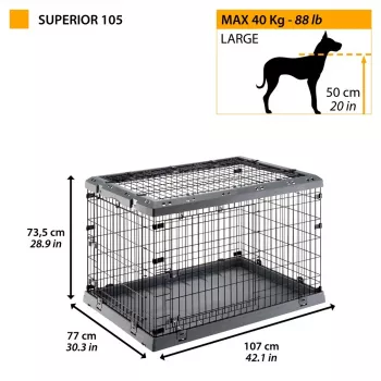 FERPLAST Superior 105 – šunų narvas – 107 x 77 x 73,5 cm